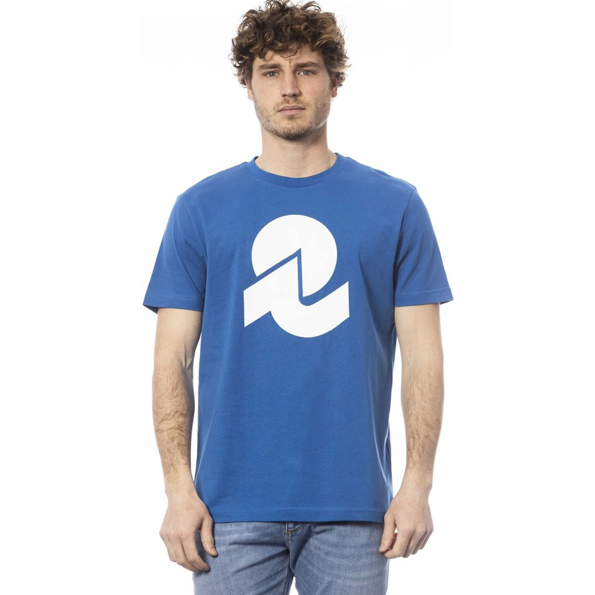 Blue Cotton Men's T-Shirt