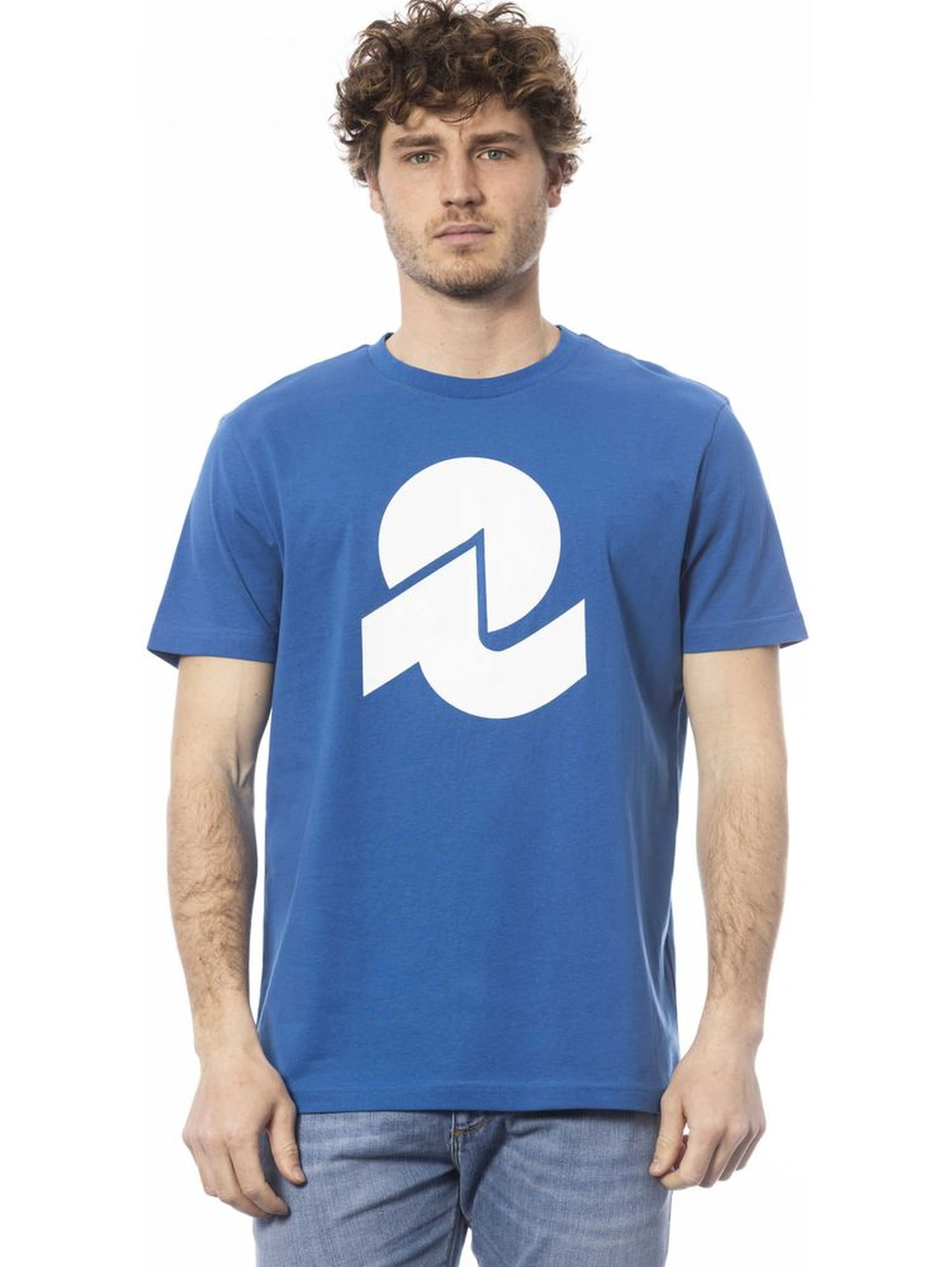 Blue Cotton Men's T-Shirt