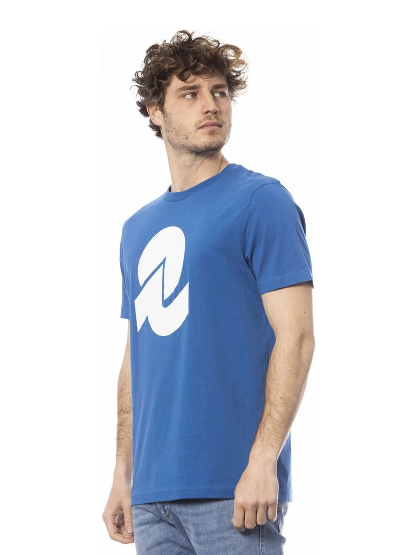 Blue Cotton Men's T-Shirt