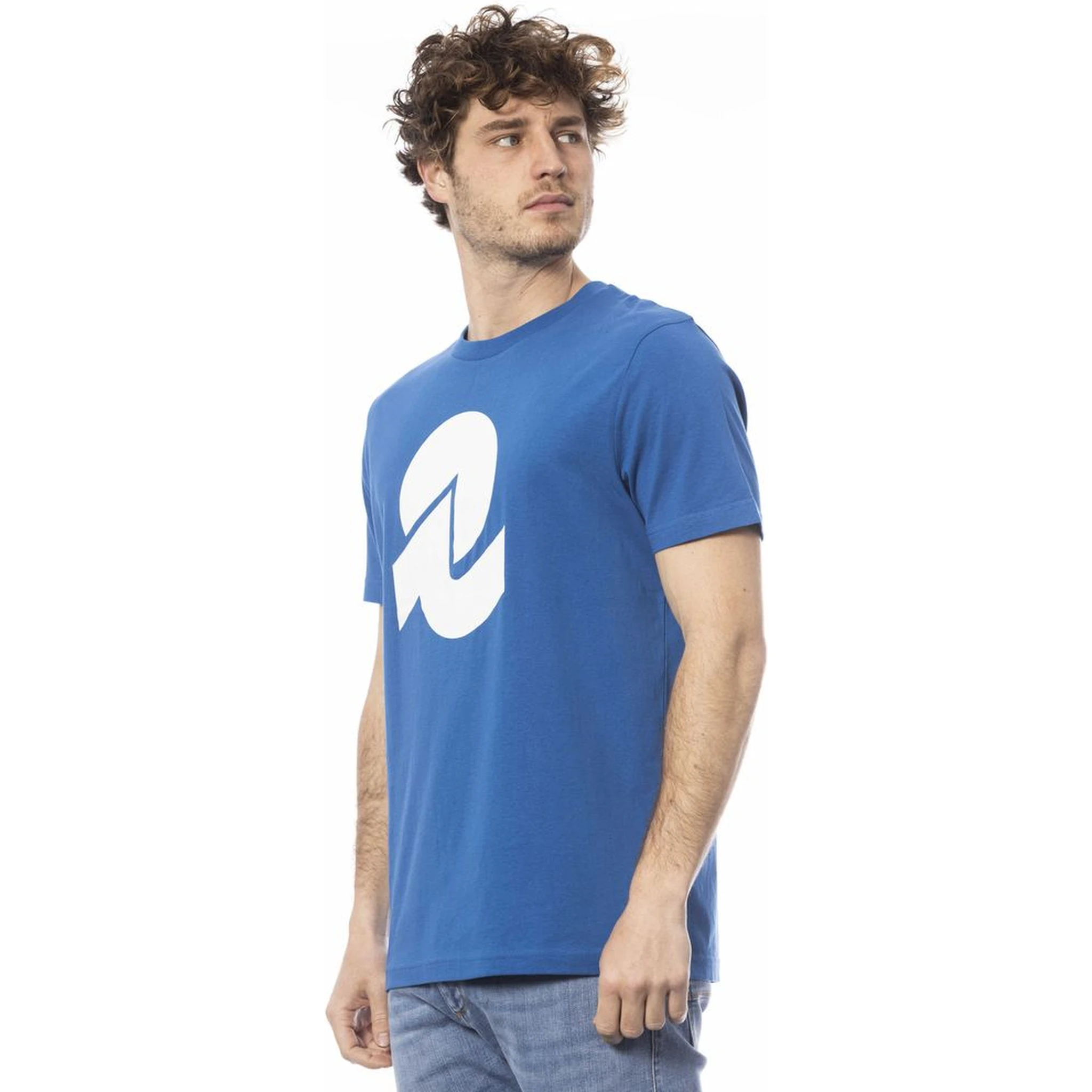 Blue Cotton Men's T-Shirt
