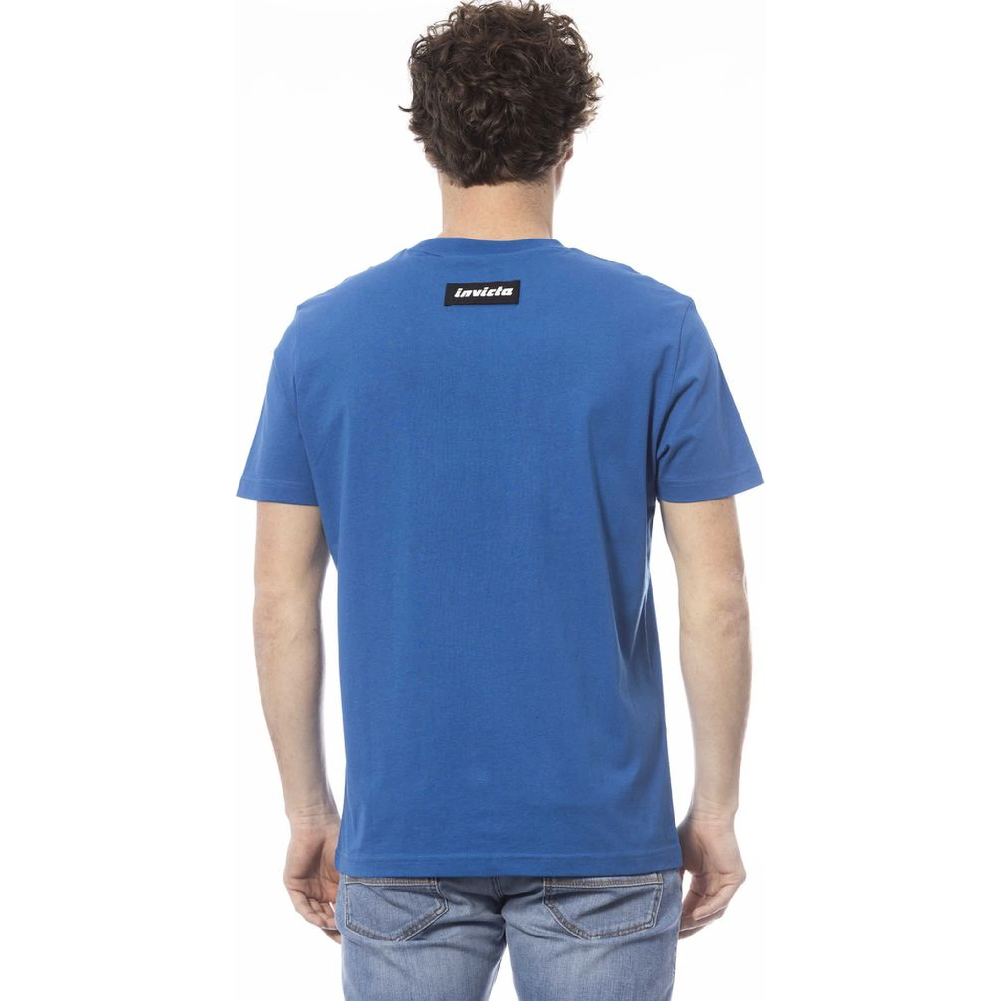 Blue Cotton Men's T-Shirt