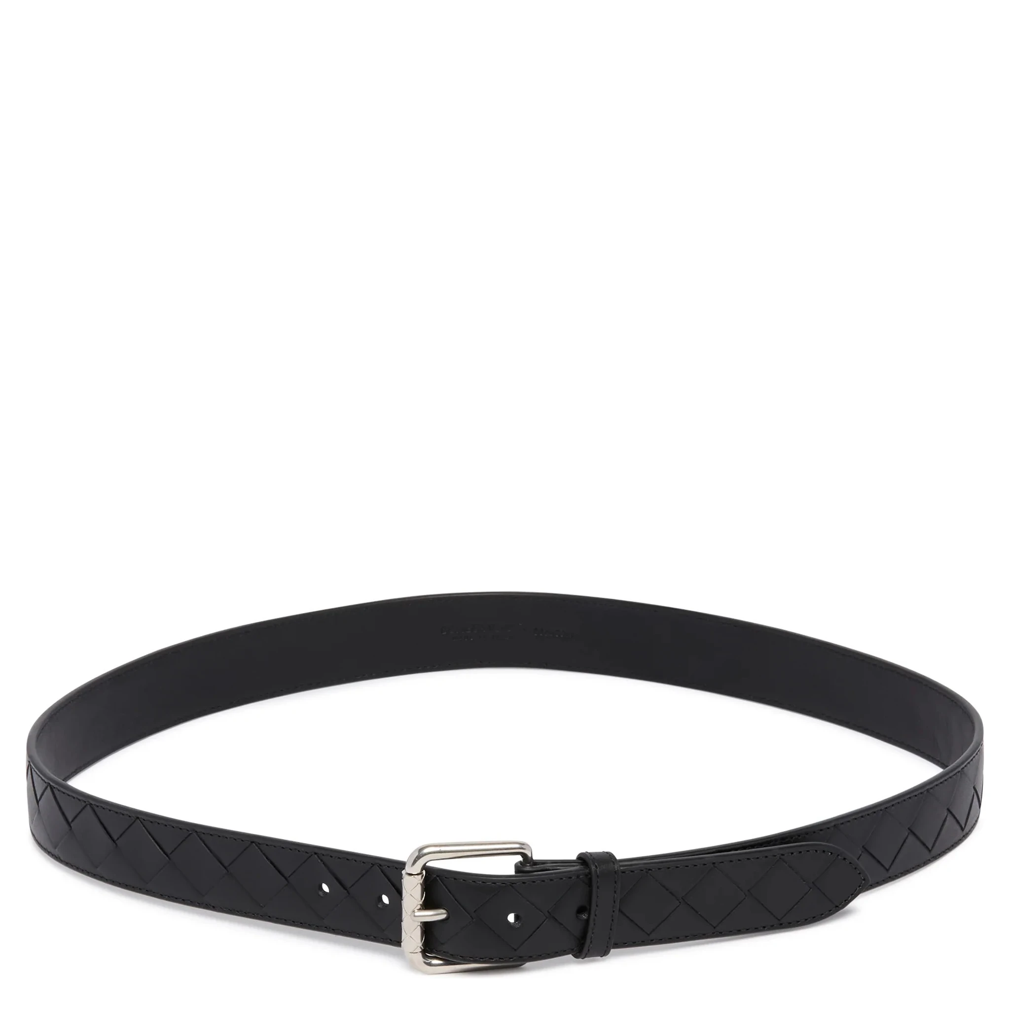 "Intrecciato" leather belt