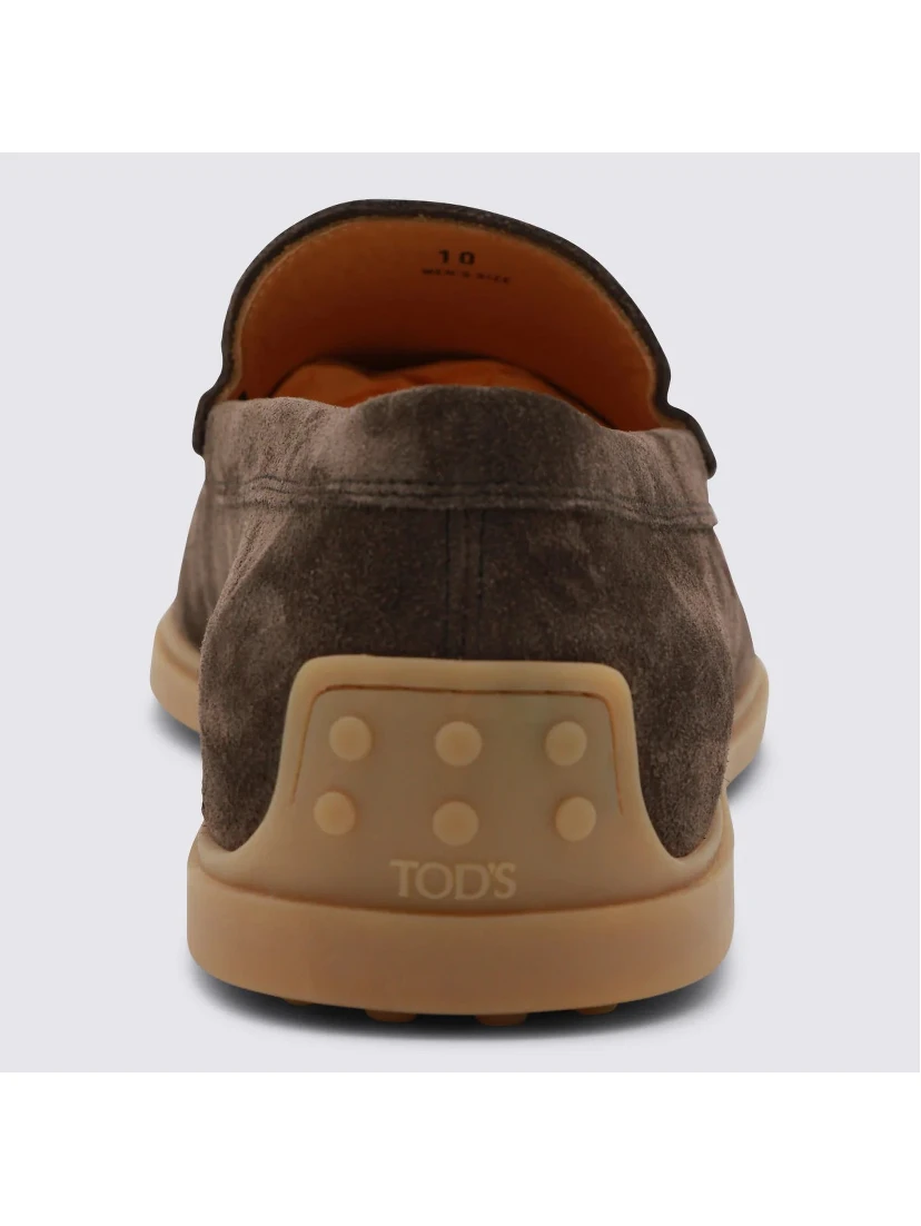 Suede leather loafers