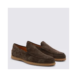 Suede leather loafers