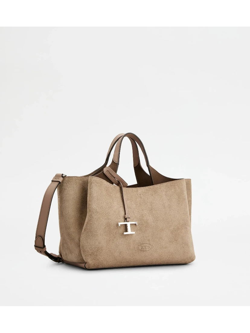 Handbag in suede