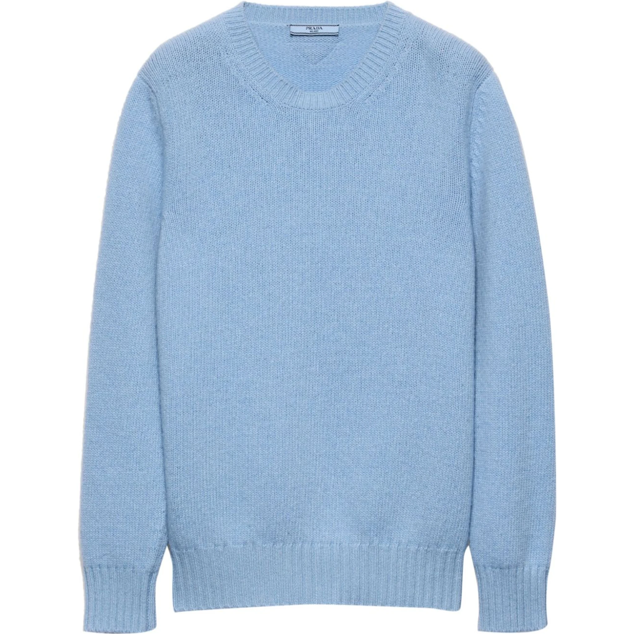 Crewneck sweater in cashmere and wool