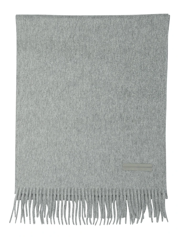 Cashmere fringed scarf