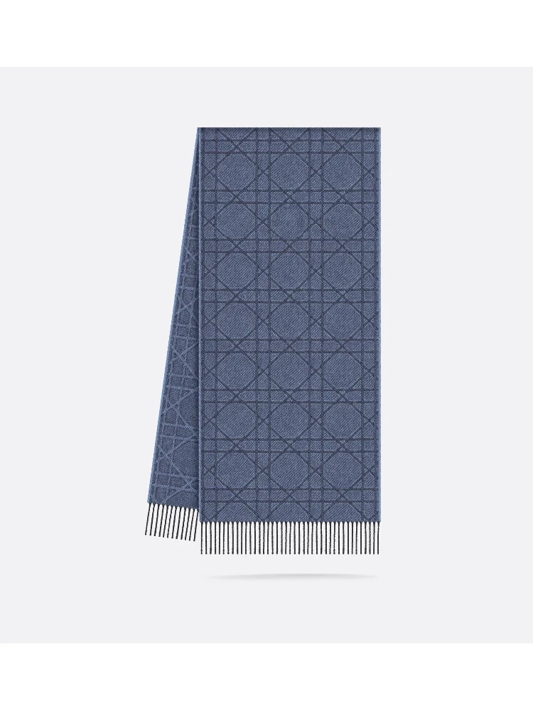 "Cannage" scarf in cashmere and wool