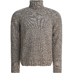 Cashmere and wool turtleneck