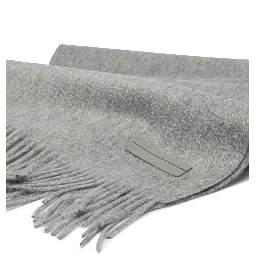 Cashmere fringed scarf
