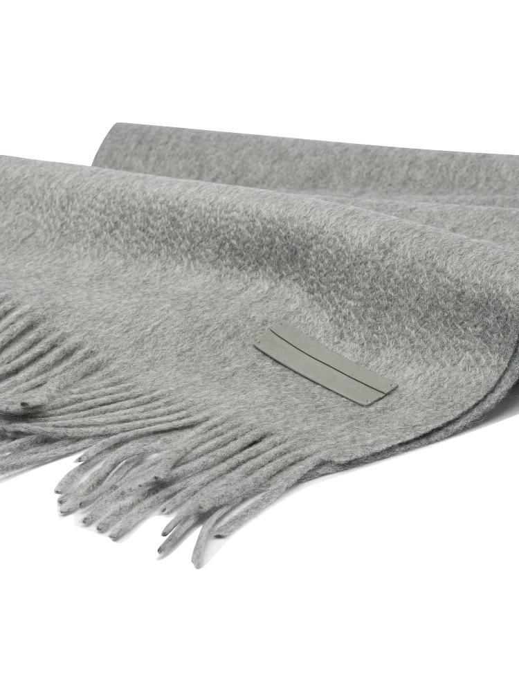 Cashmere fringed scarf alternative