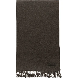 Fringed scarf in cashmere