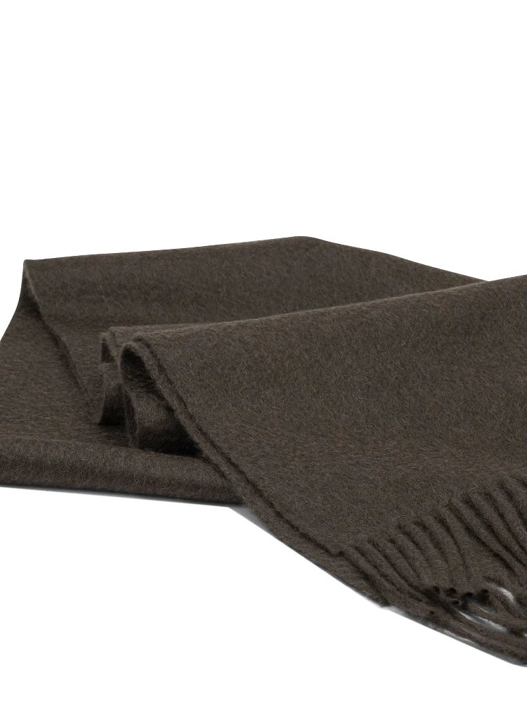 Fringed scarf in cashmere alternative