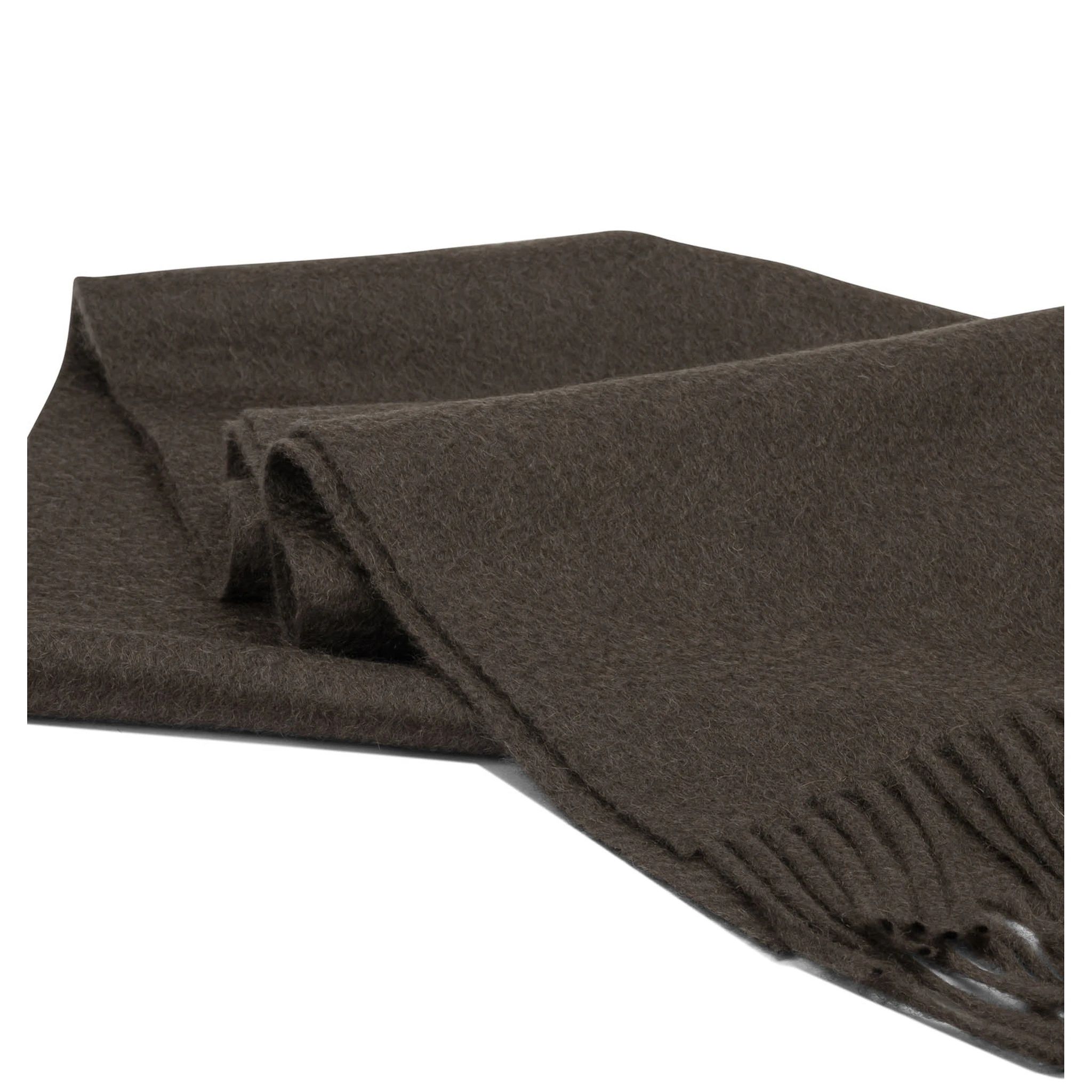 Fringed scarf in cashmere