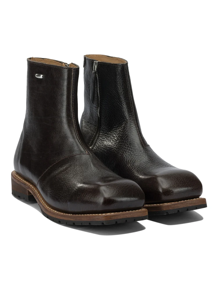"Engine" zippered ankle boots alternative