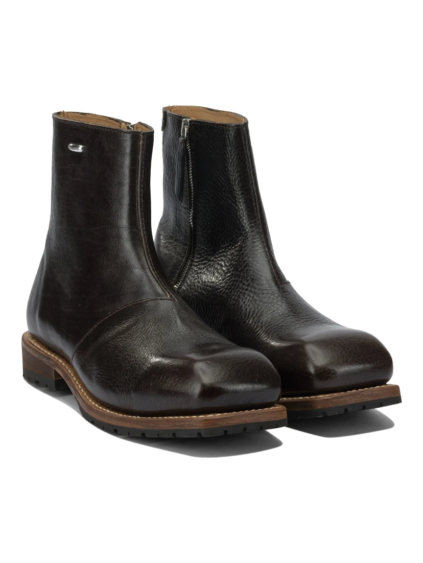 "Engine" zippered ankle boots