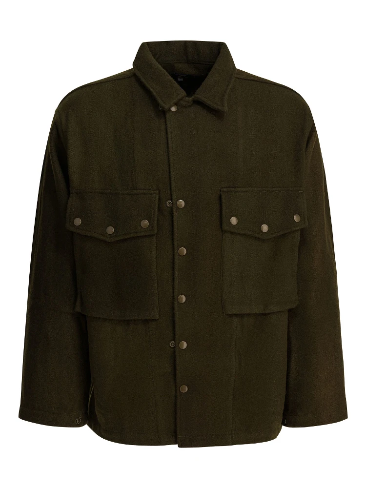 Wool overshirt jacket