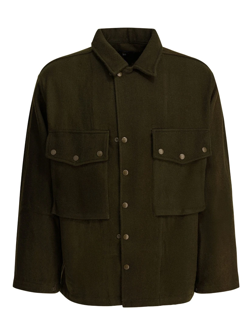 Wool overshirt jacket