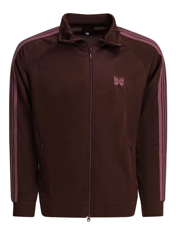 "Poly Smooth" zippered sweatshirt