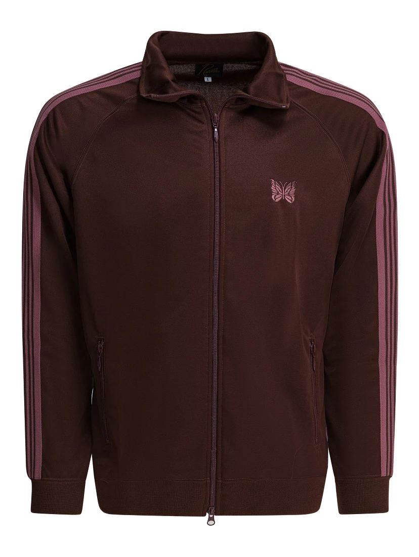 "Poly Smooth" zippered sweatshirt