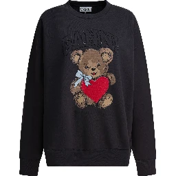 "Bear" embellished crewneck sweatshirt