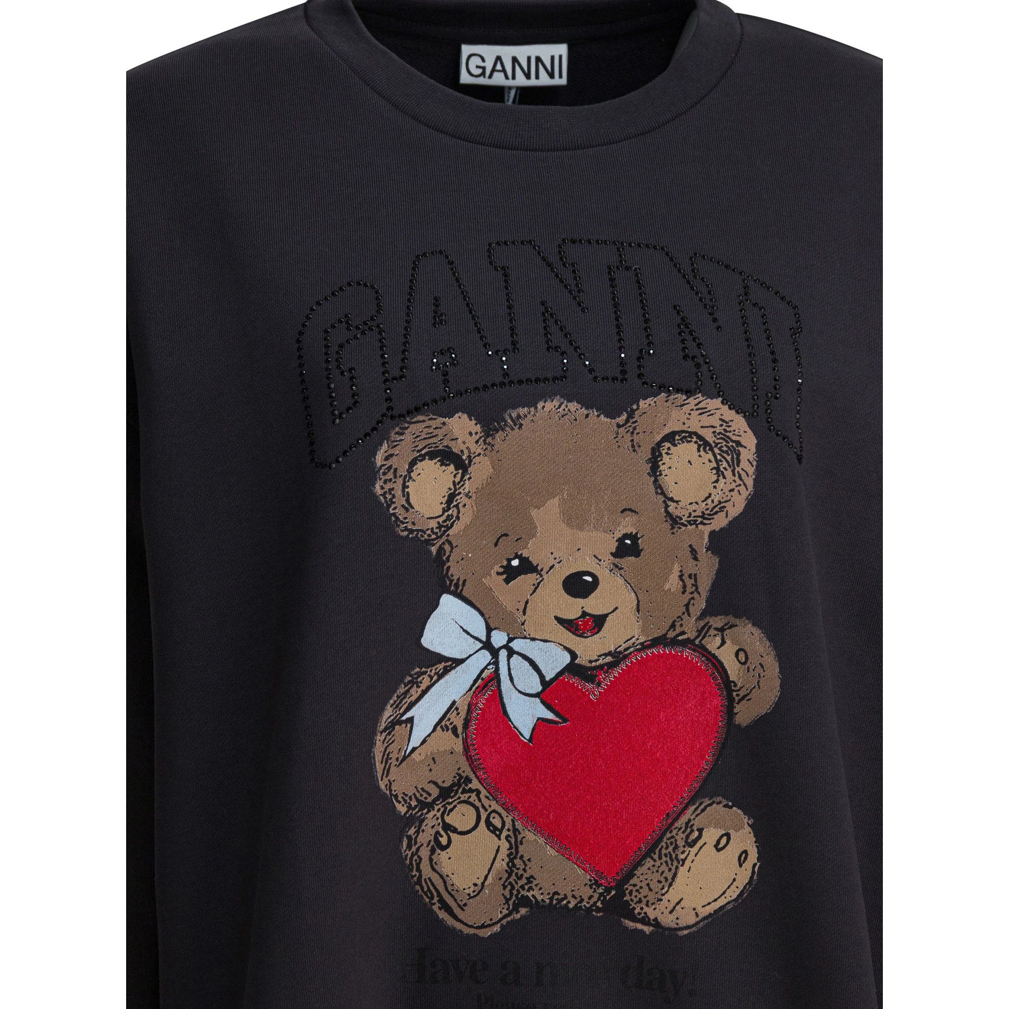 "Bear" embellished crewneck sweatshirt