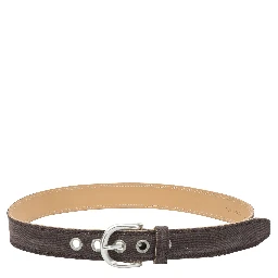 Denim and leather belt