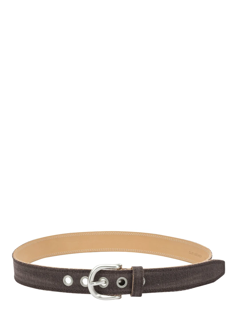 Denim and leather belt