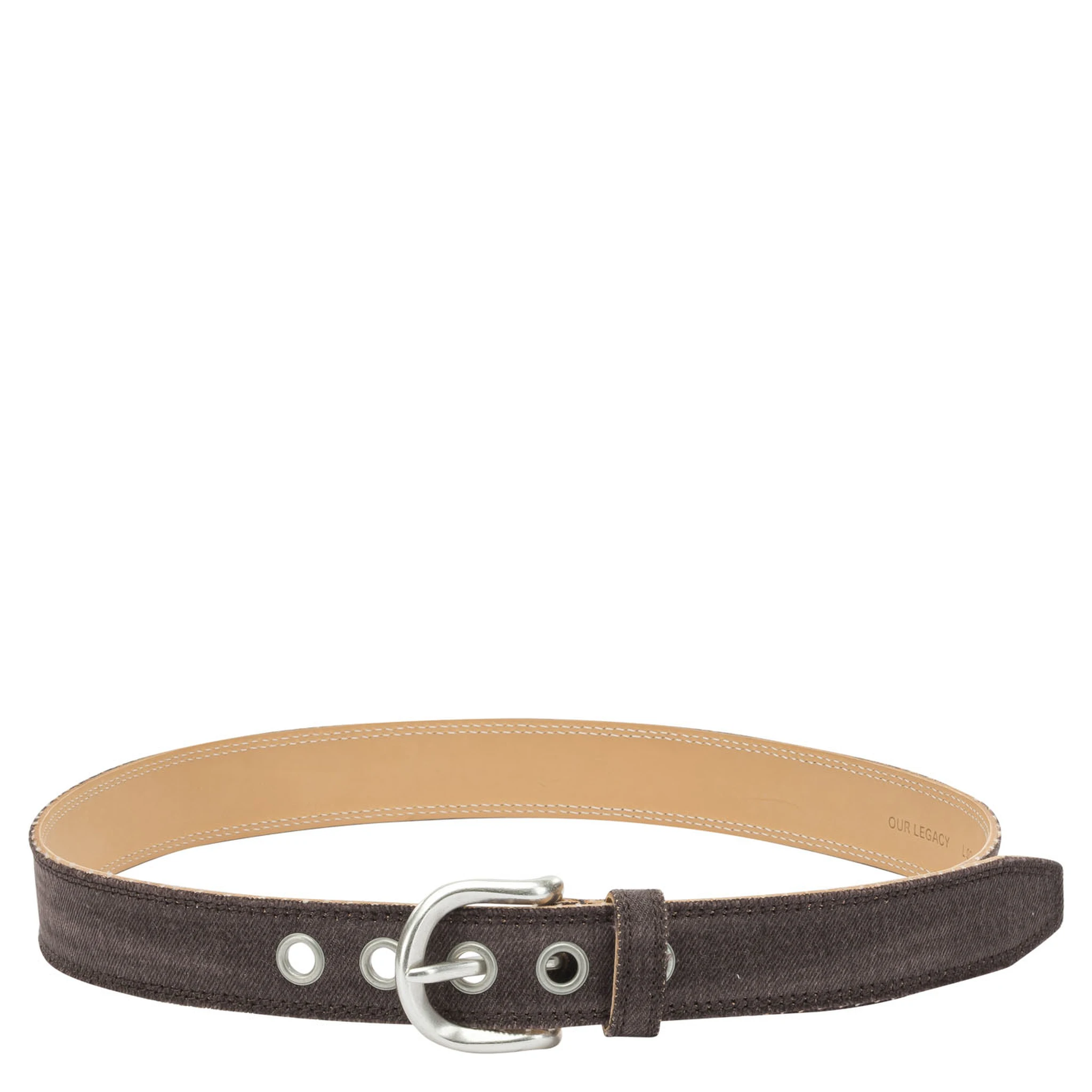 Denim and leather belt