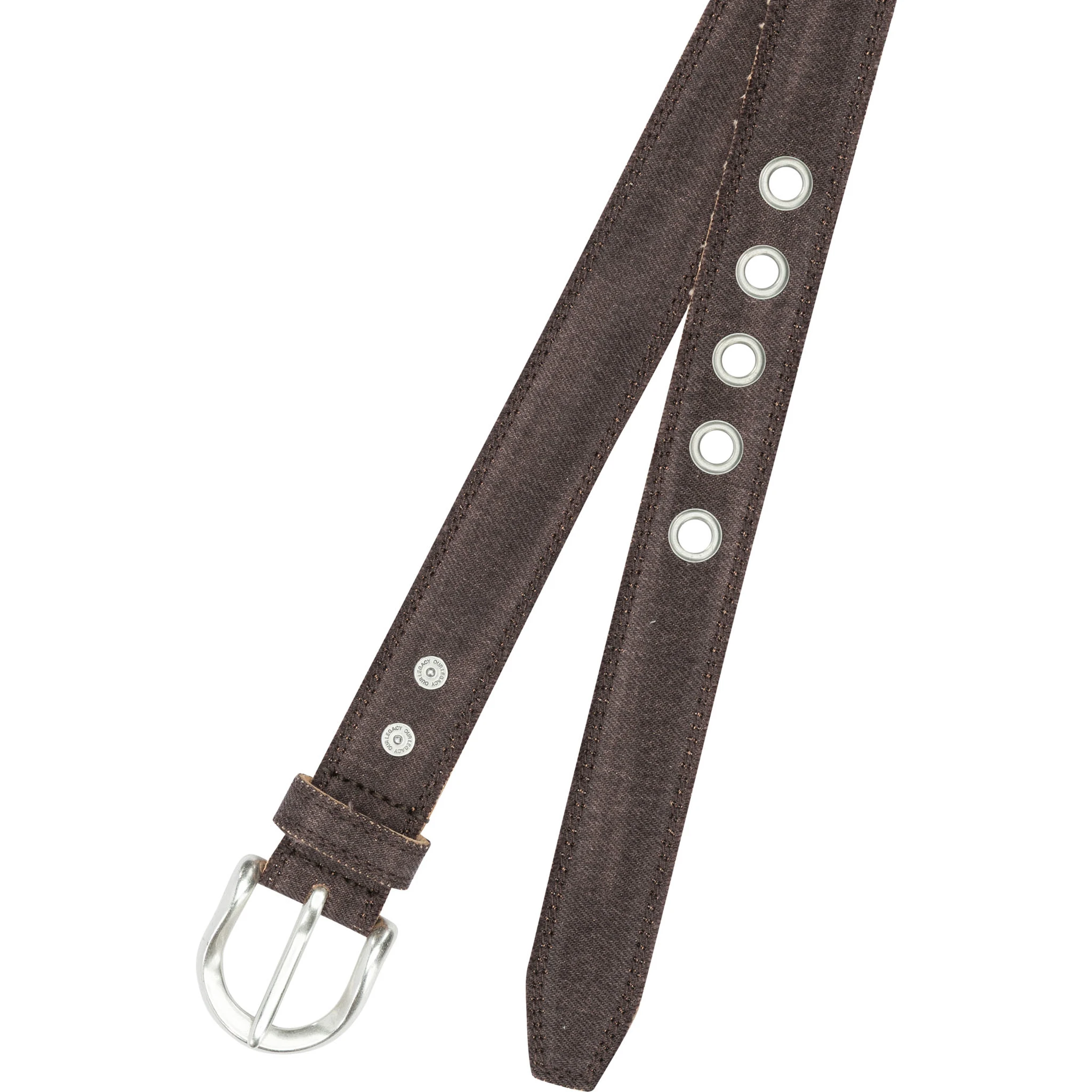 Denim and leather belt