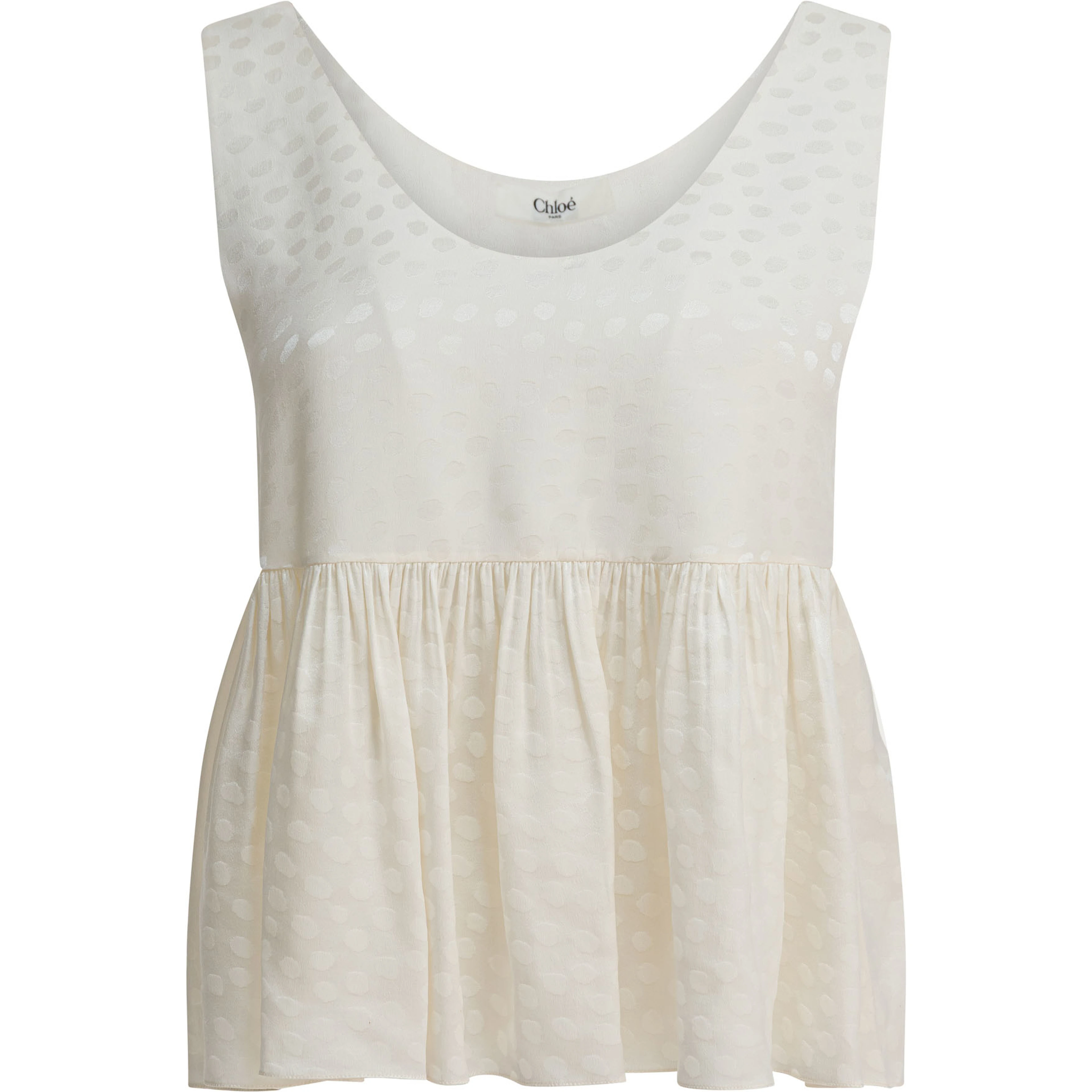 Silk peplum top