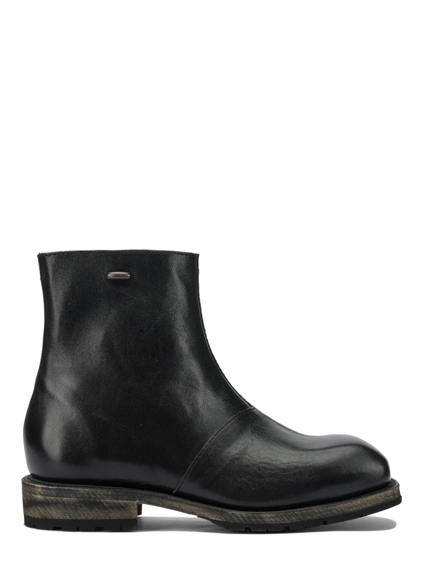 "Engine" zipped ankle boots