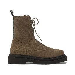 Suede lace-up ankle boots