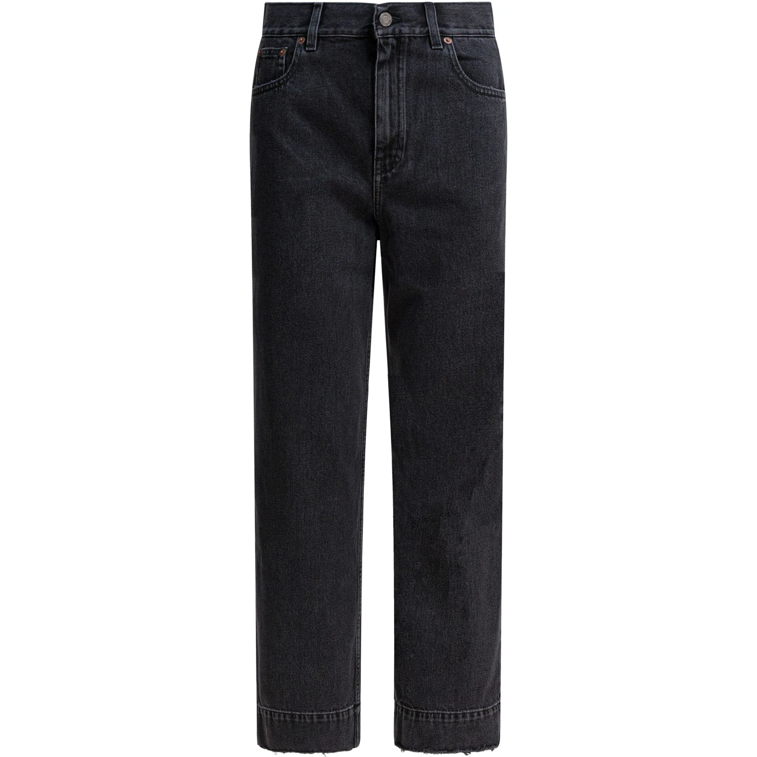 High-waisted jeans