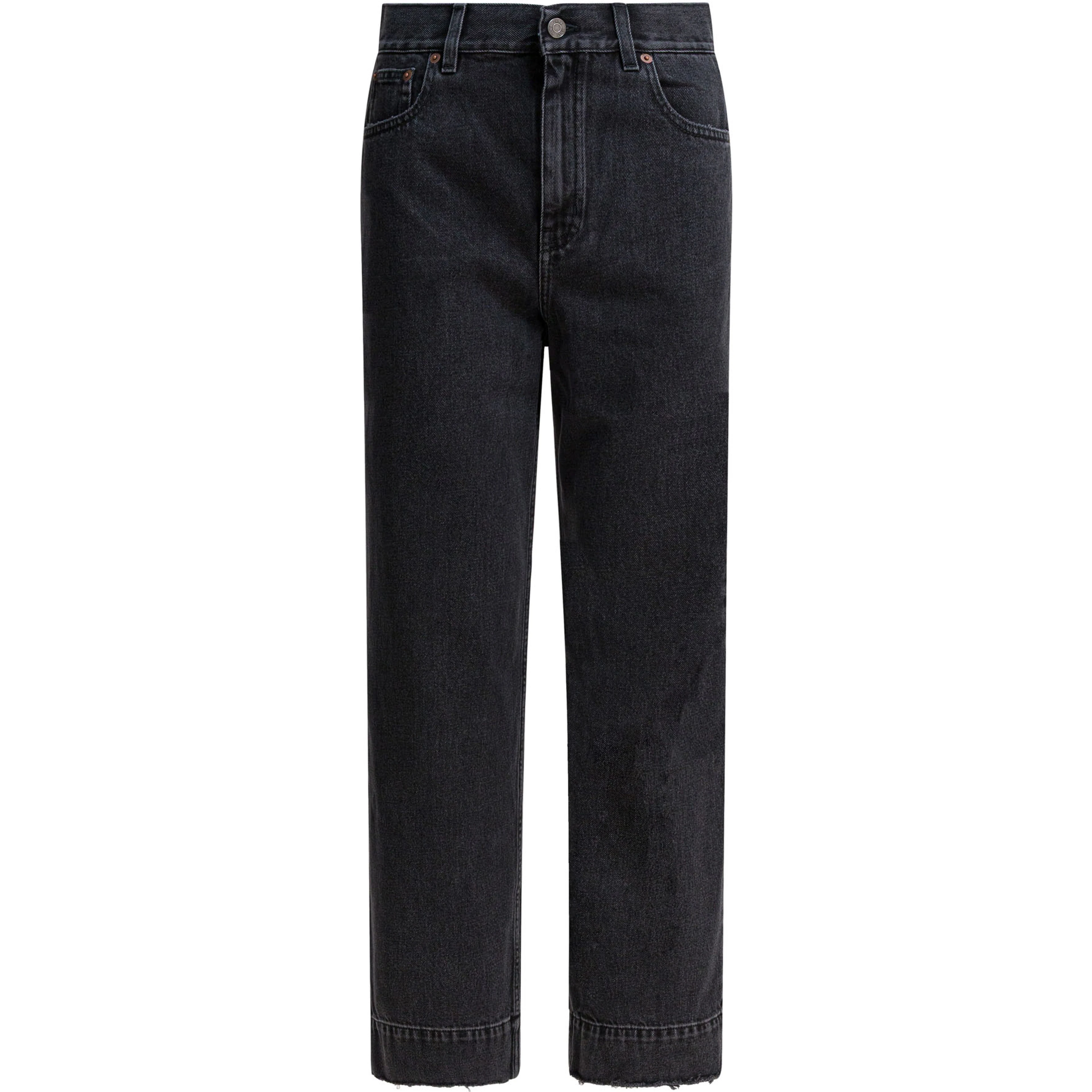 High-waisted jeans
