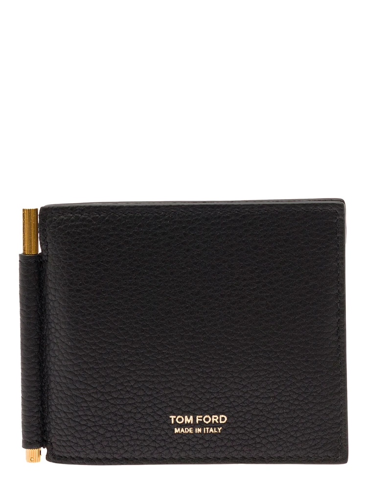 Tom Ford Mens Black Leather Wallet