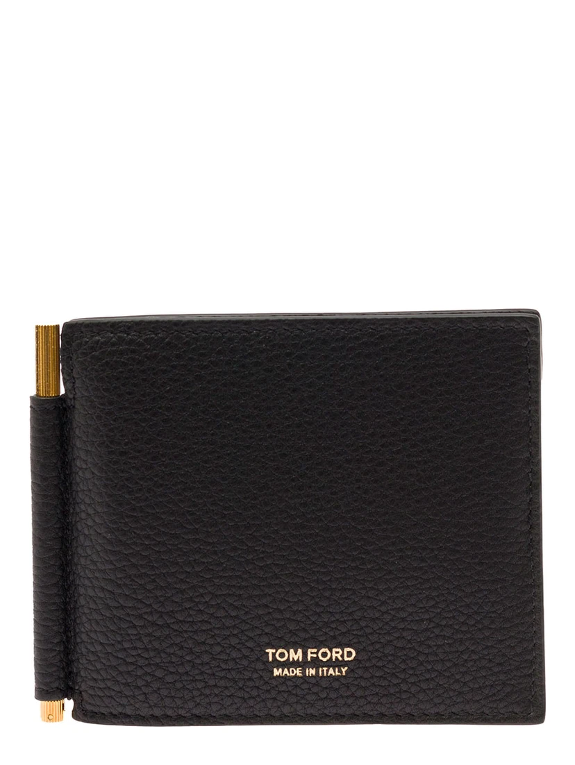 Tom Ford Mens Black Leather Wallet