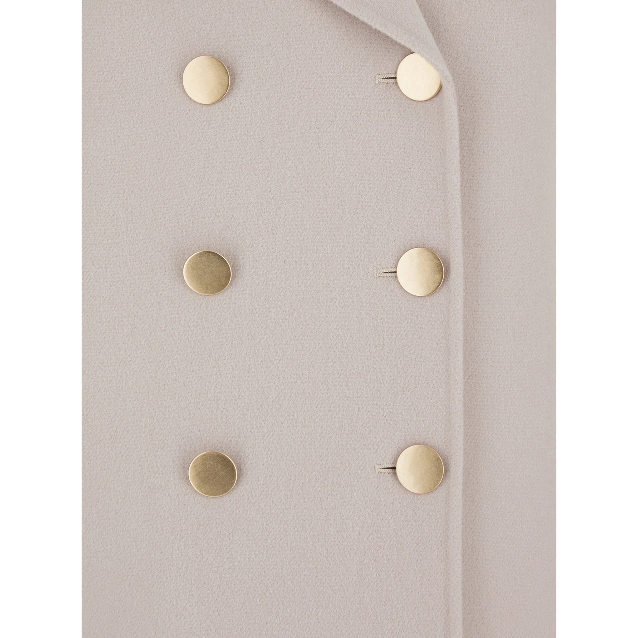 Margot Beige Double-Breasted Jacket with Wide Classic Lapels in Virgin Wool Woman