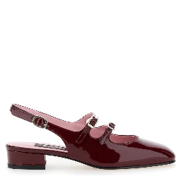 Peche Bordeaux Mary Jane Pumps in Patent Leather Woman