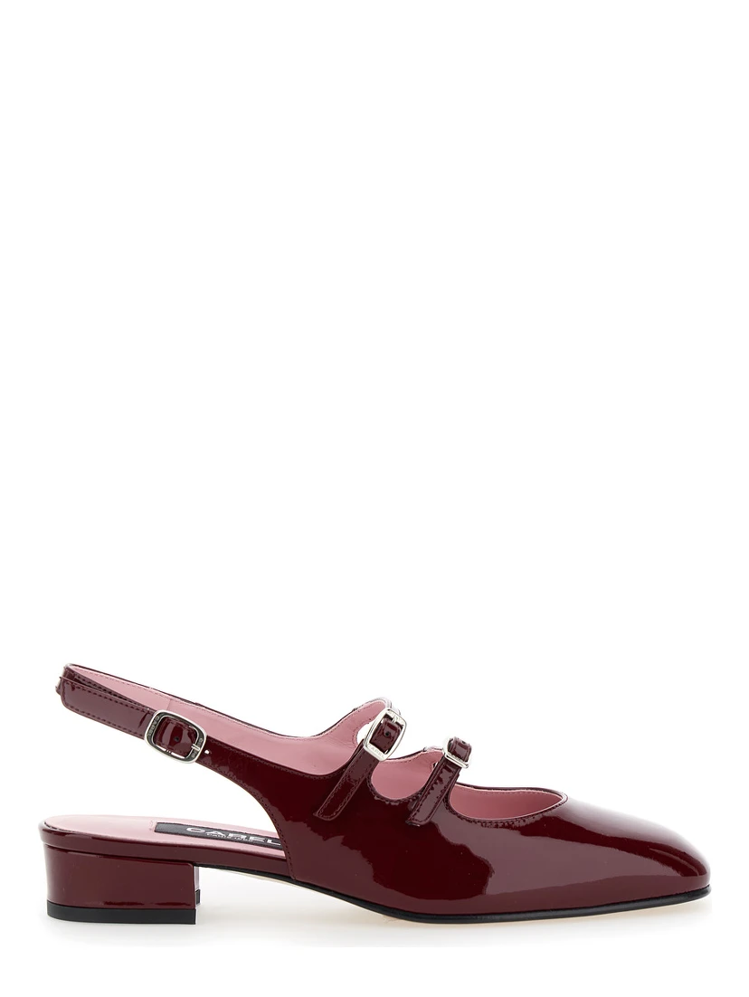 Peche Bordeaux Mary Jane Pumps in Patent Leather Woman