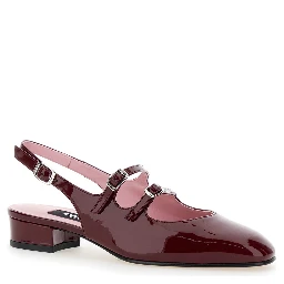 Peche Bordeaux Mary Jane Pumps in Patent Leather Woman