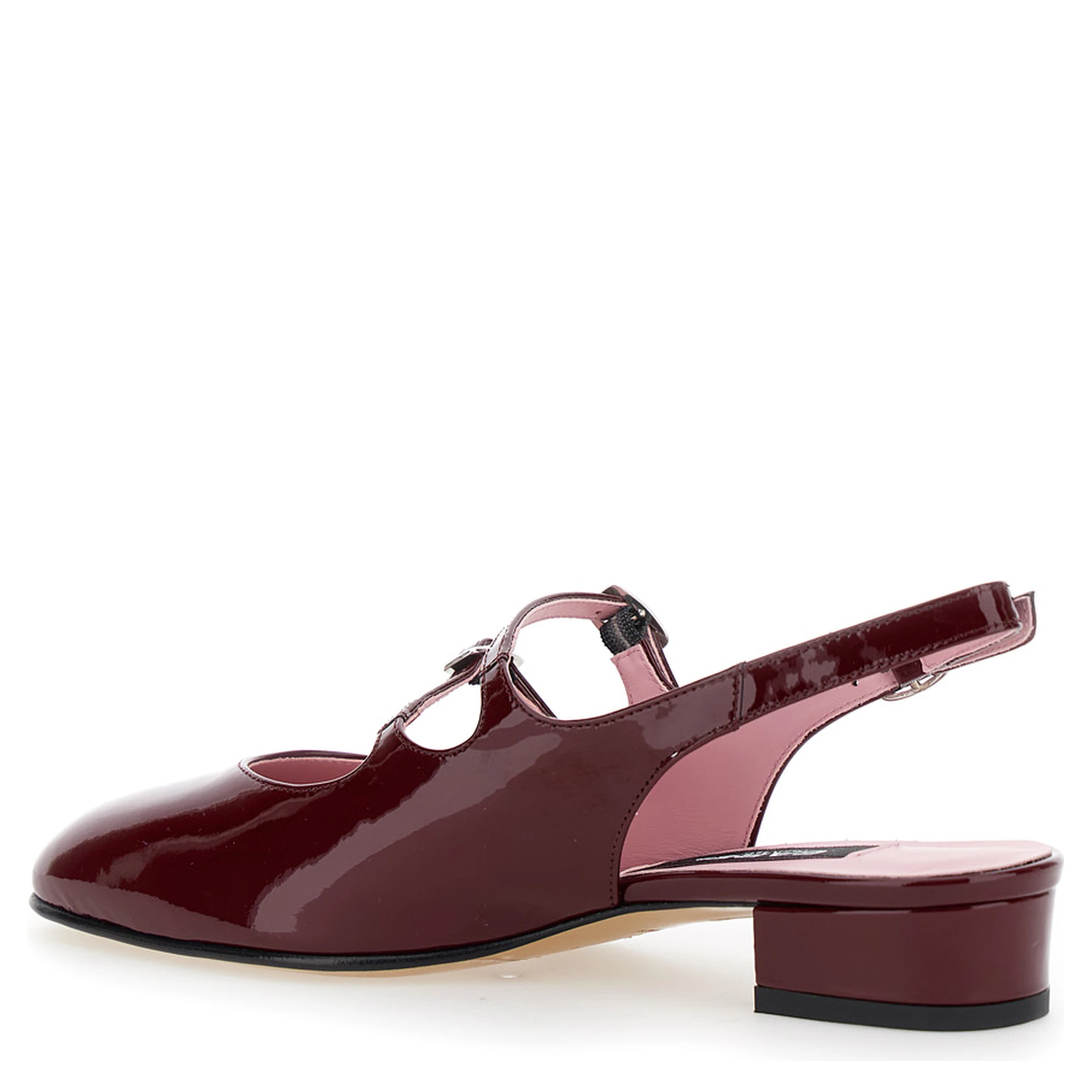 Peche Bordeaux Mary Jane Pumps in Patent Leather Woman