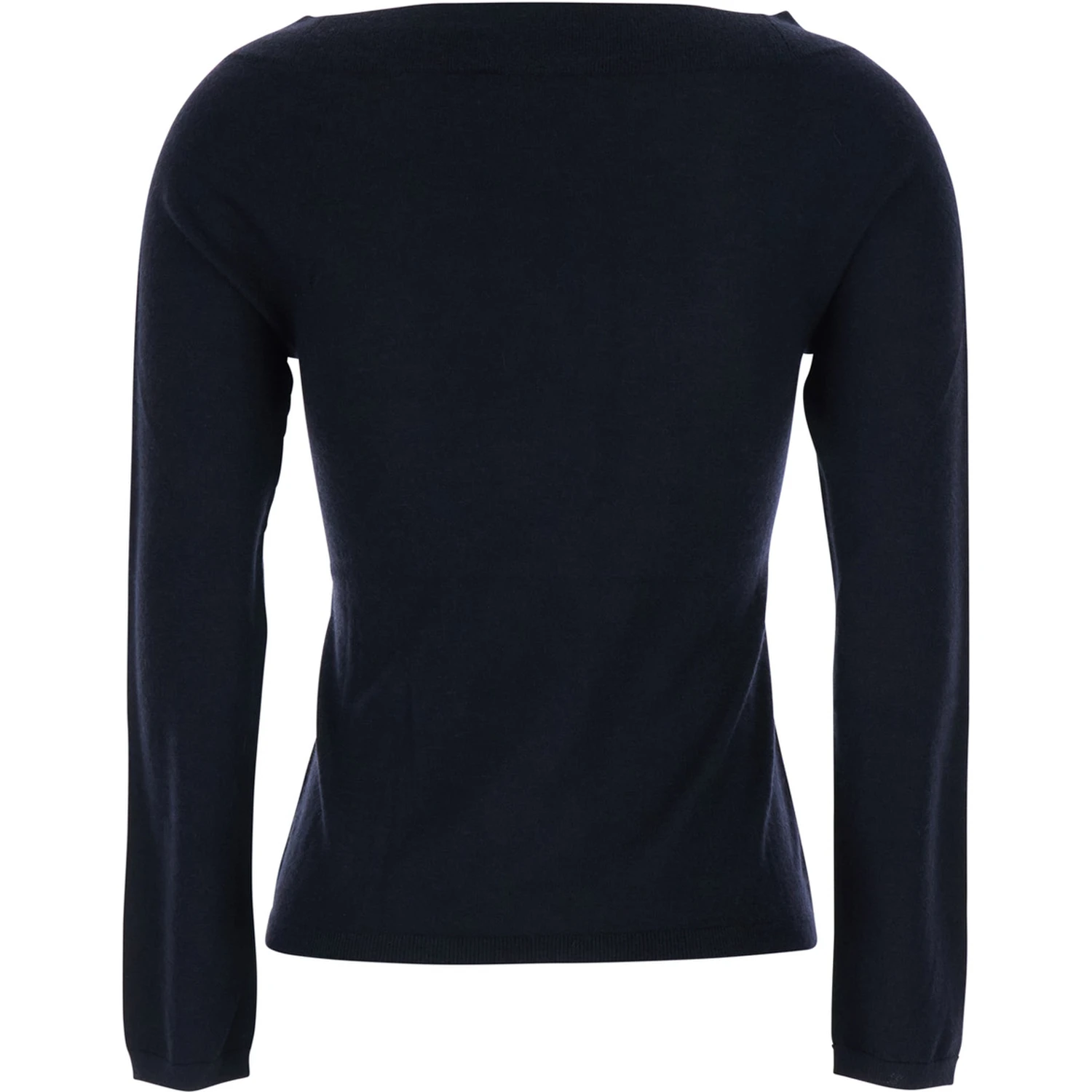 Faretra Blue Sweater with Boat Neck in Cashmere Woman