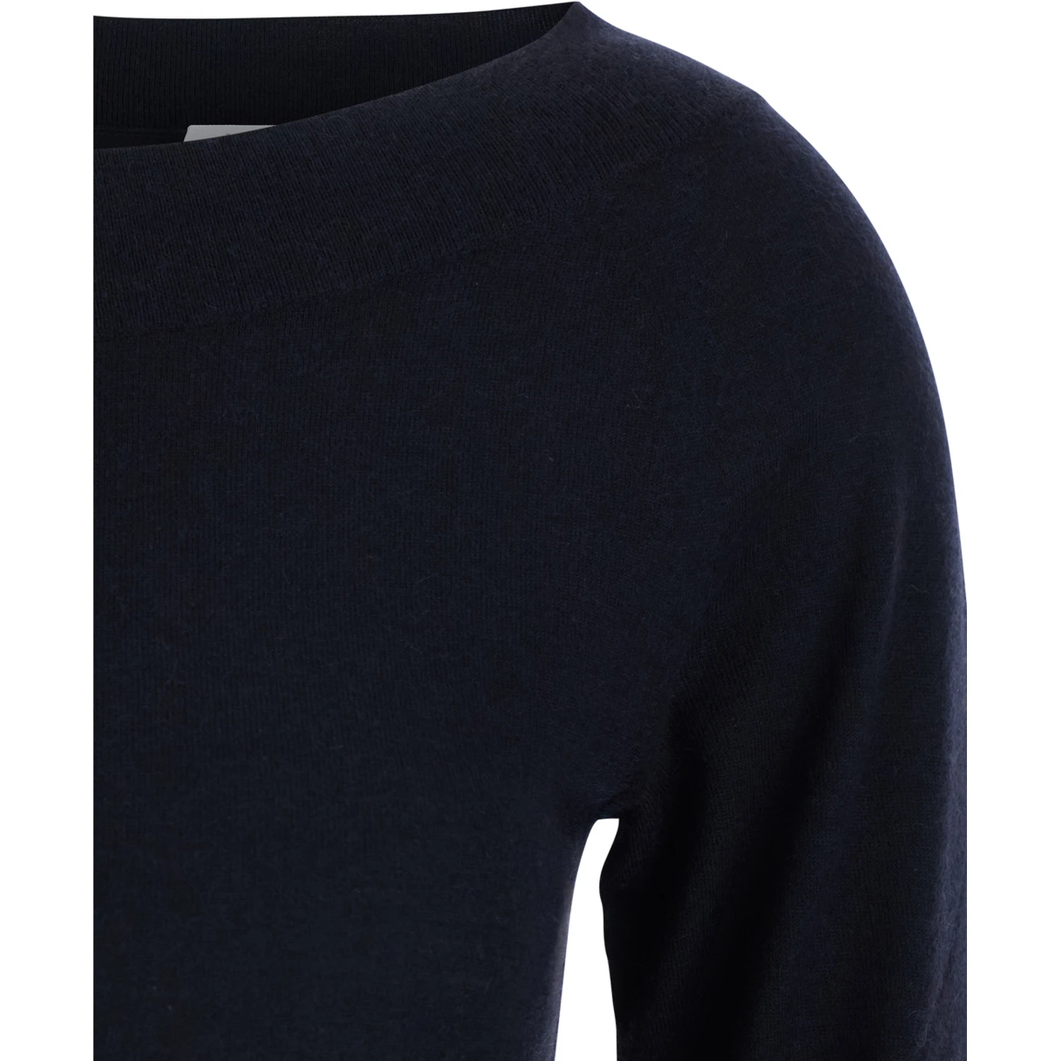 Faretra Blue Sweater with Boat Neck in Cashmere Woman