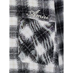 Multicolor Shirt with Classic Collar and All-Over Check Motif in Wool Man