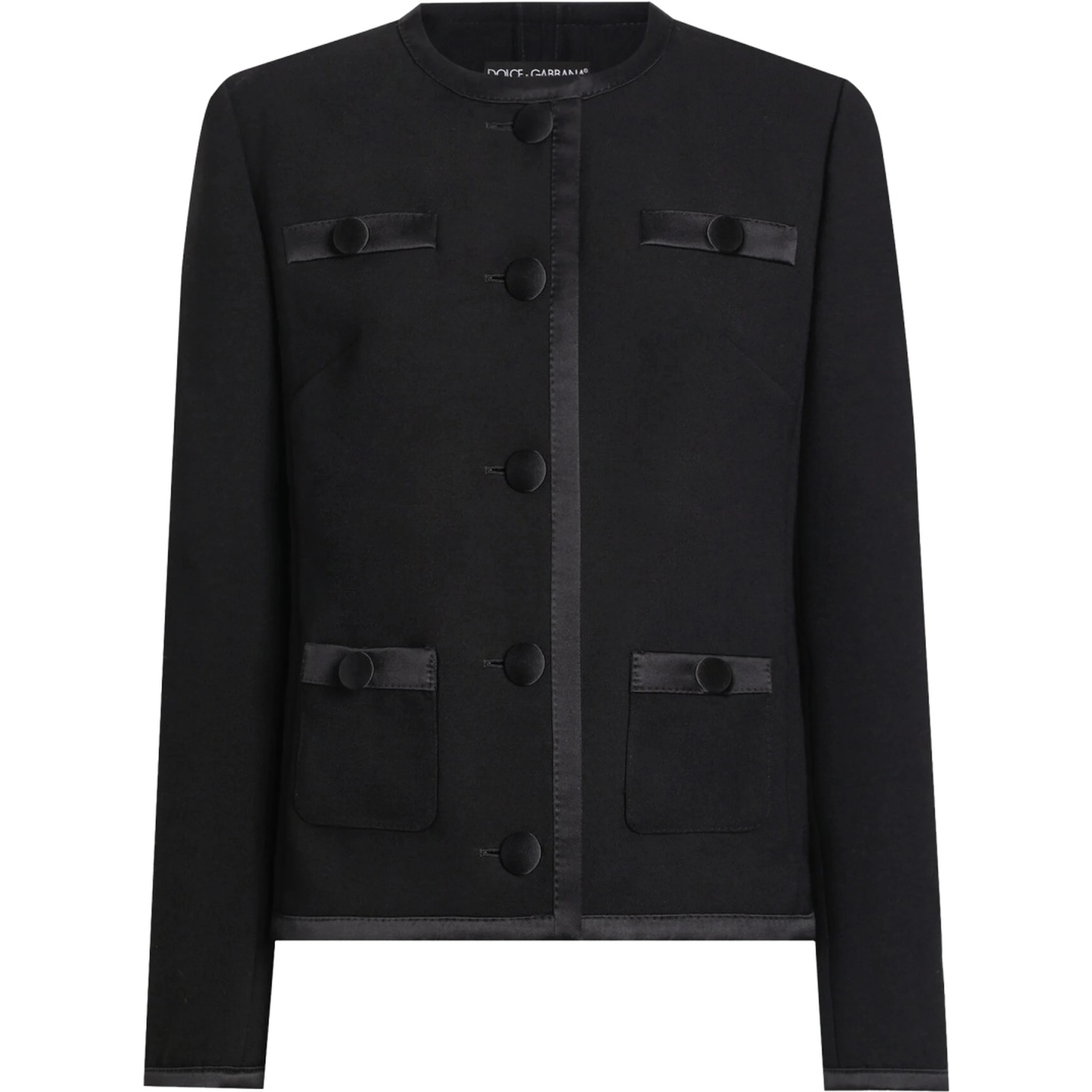DOUBLE CREPE SINGLE-BREASTED JACKET