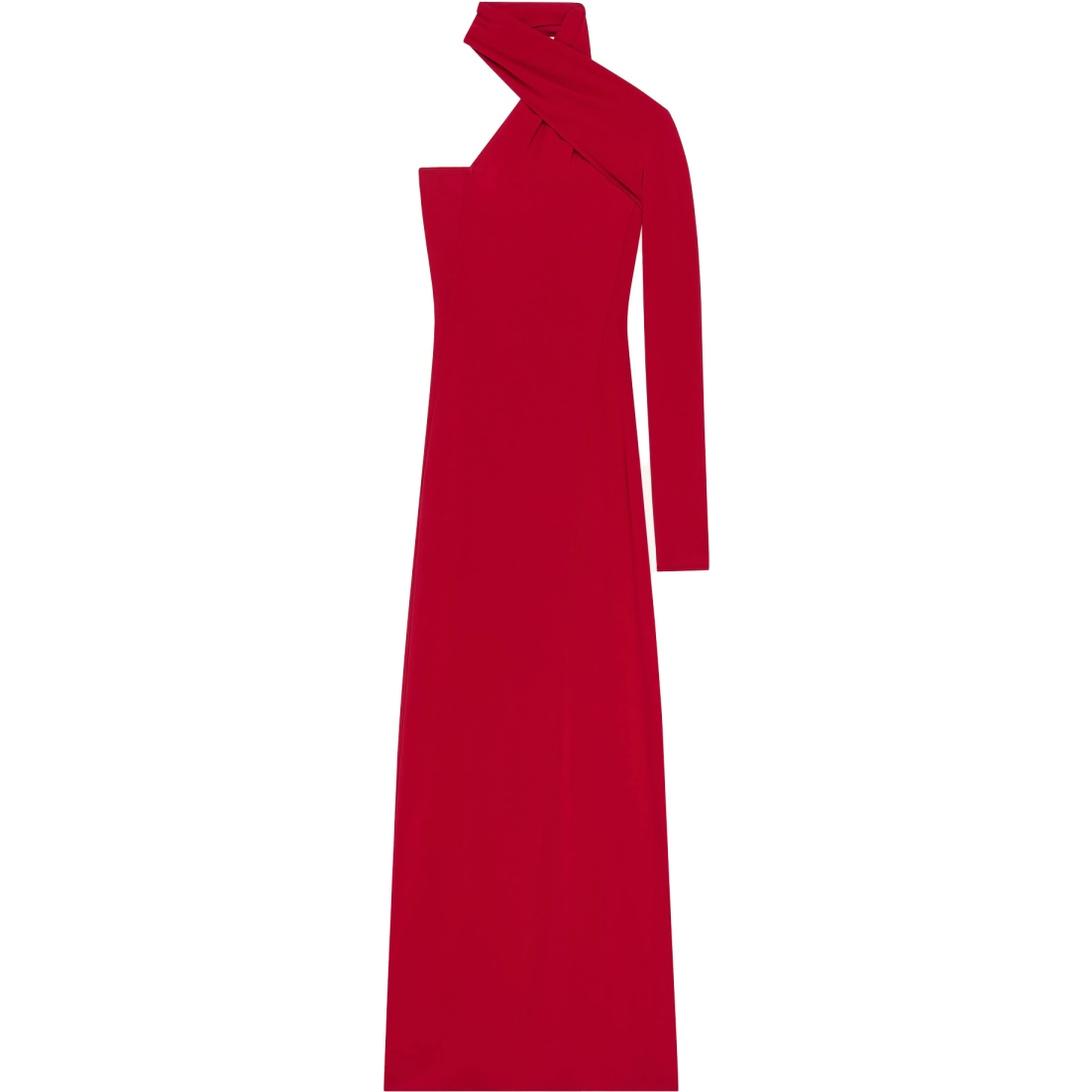 DRAPED ONE-SHOULDER DRESS