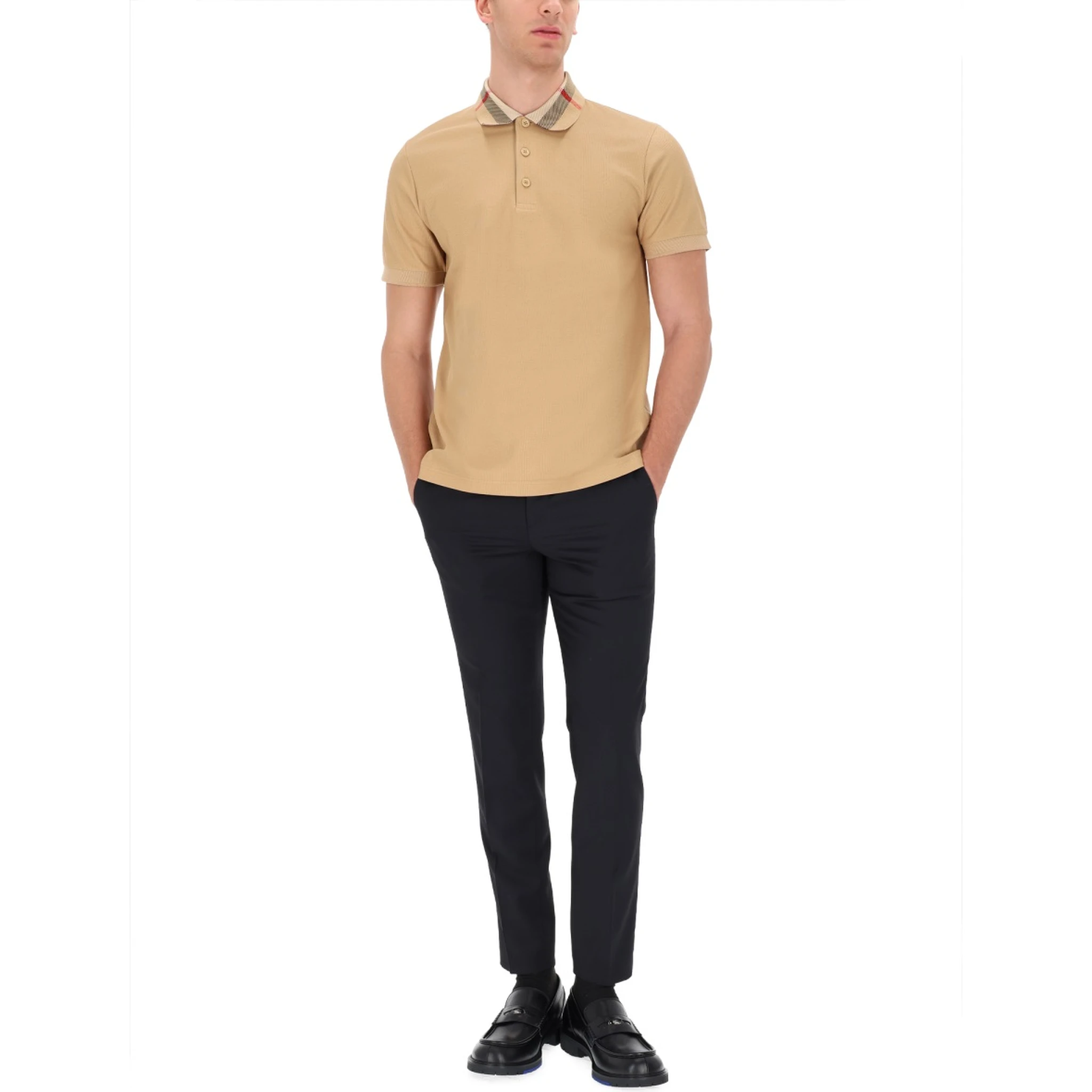 POLO SHIRT WITH "CHECK" COLLAR