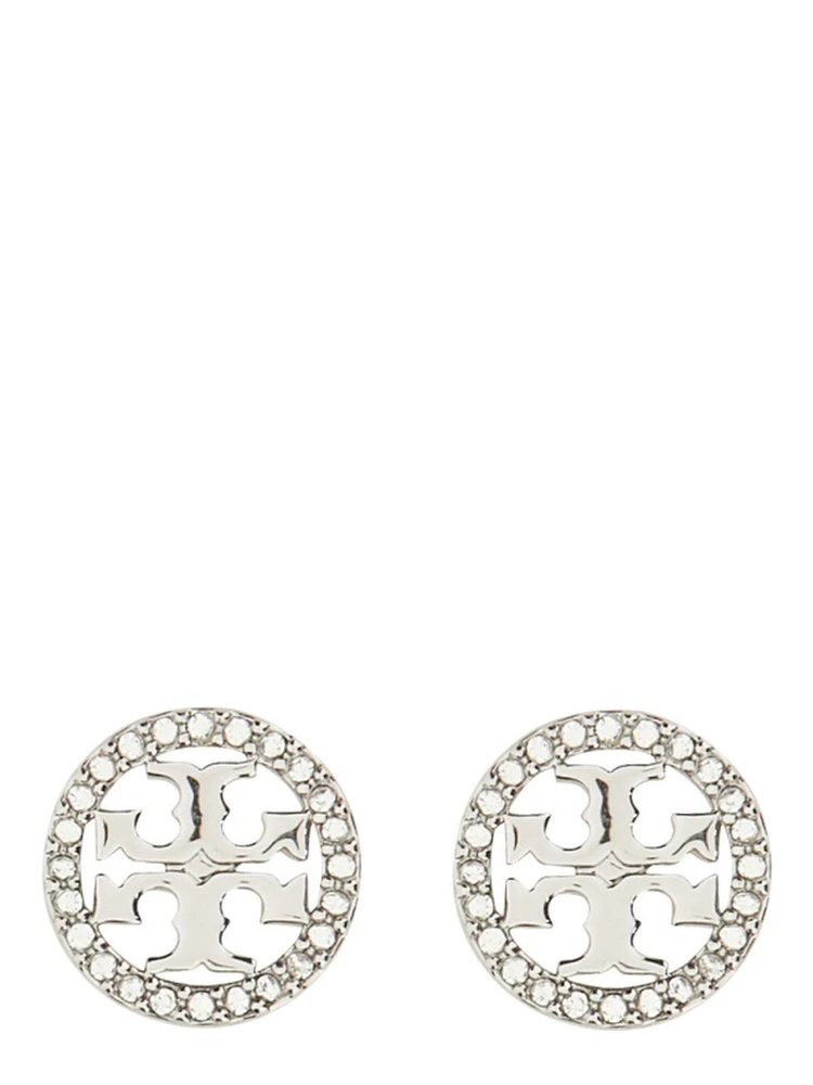 ORECCHINI CIRCLE-STUD CRYSTAL LOGO