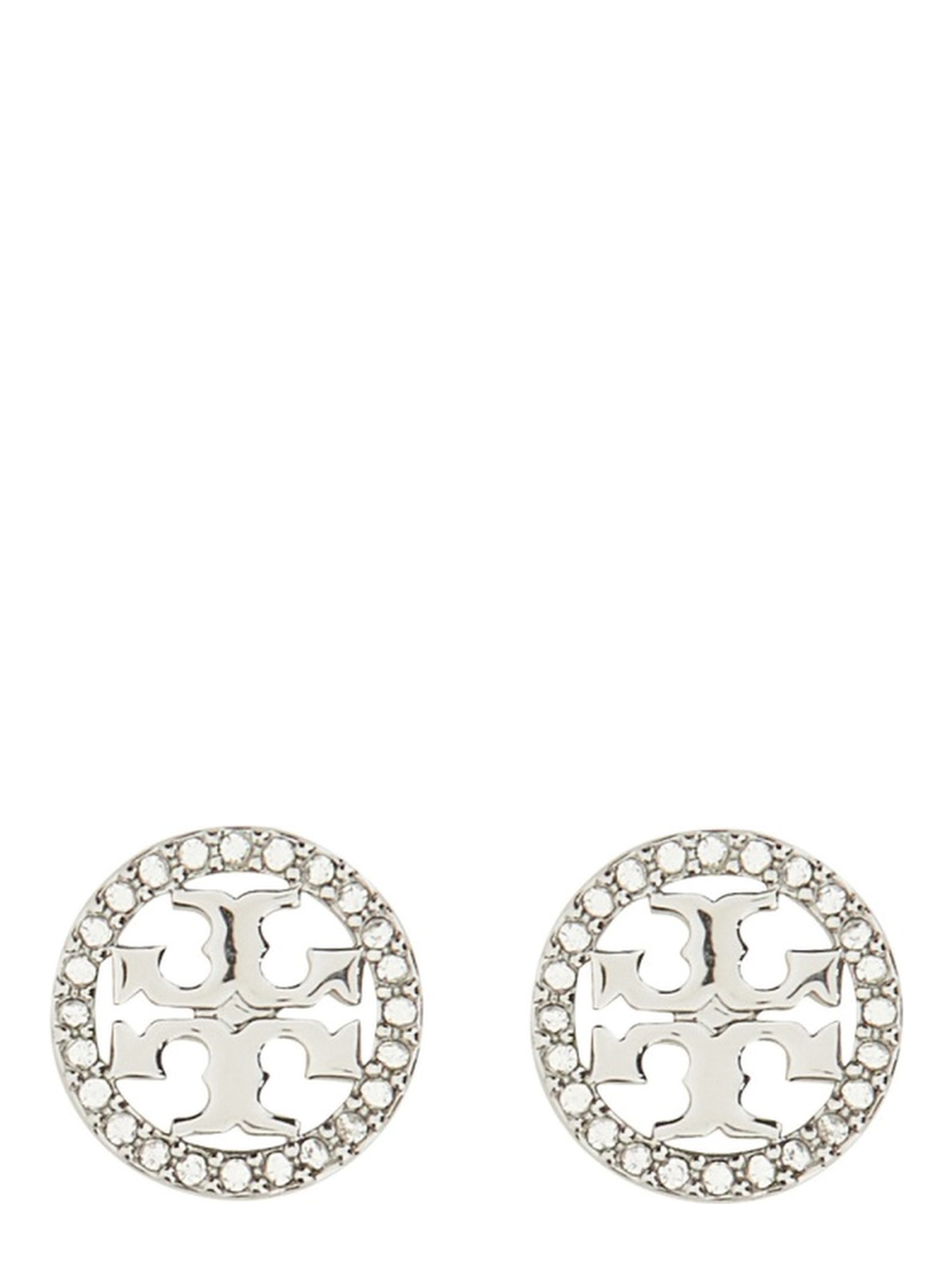 ORECCHINI CIRCLE-STUD CRYSTAL LOGO